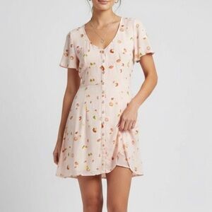 NWT Nordstrom BP Floral Dress pink SMALL short sleeves Bohemian
